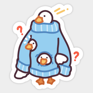 I’m Actually Three Duckies in a Sweater Sticker